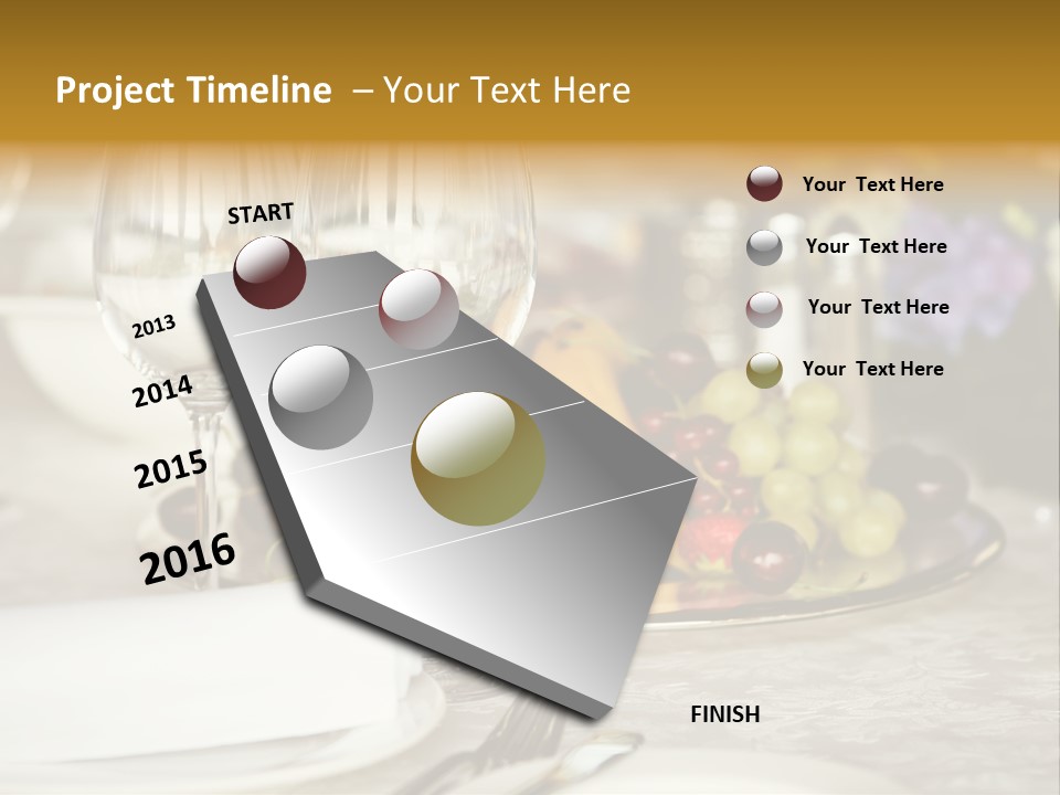Wine Glass Coffee Crystal PowerPoint Template
