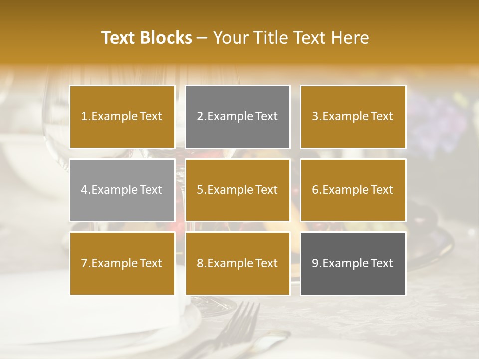 Wine Glass Coffee Crystal PowerPoint Template