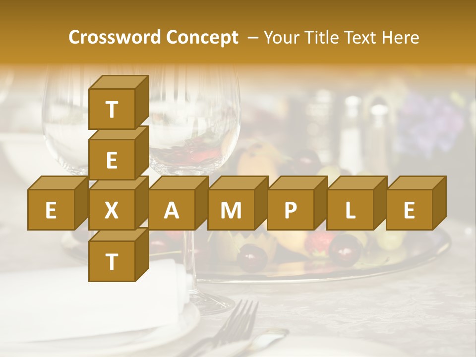 Wine Glass Coffee Crystal PowerPoint Template