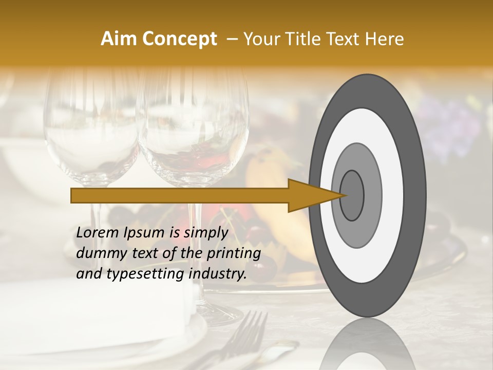 Wine Glass Coffee Crystal PowerPoint Template