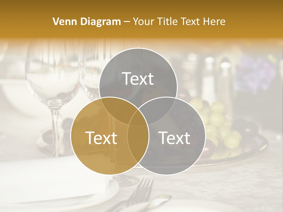 Wine Glass Coffee Crystal PowerPoint Template