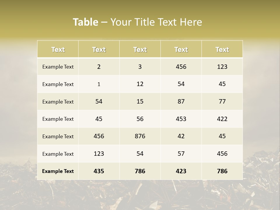 Tree Activity Unnatural PowerPoint Template