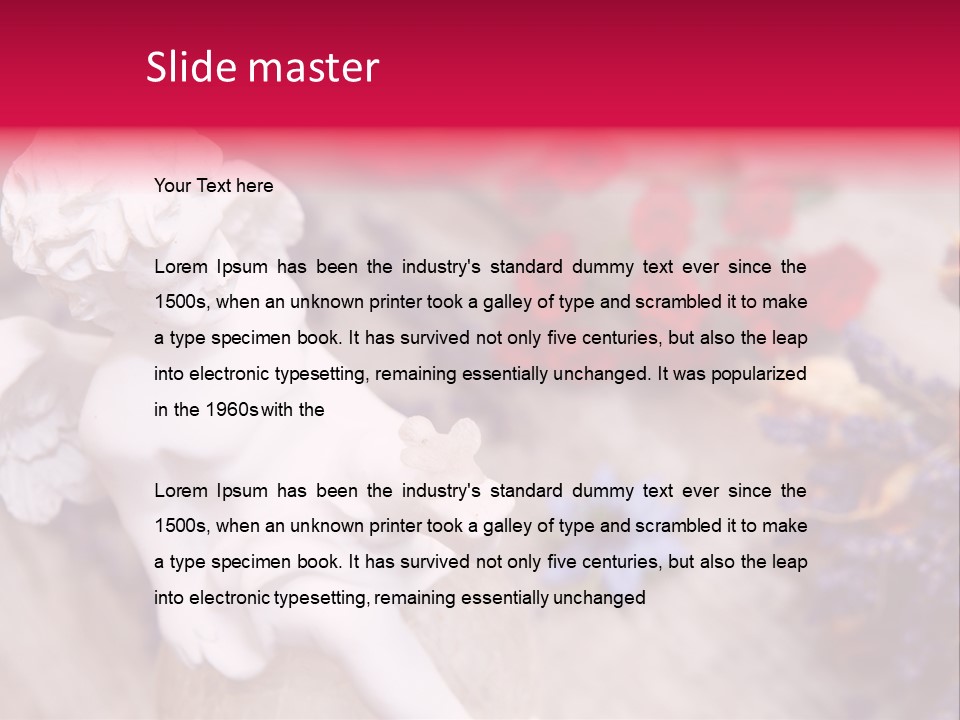 Wooden Board Red White PowerPoint Template