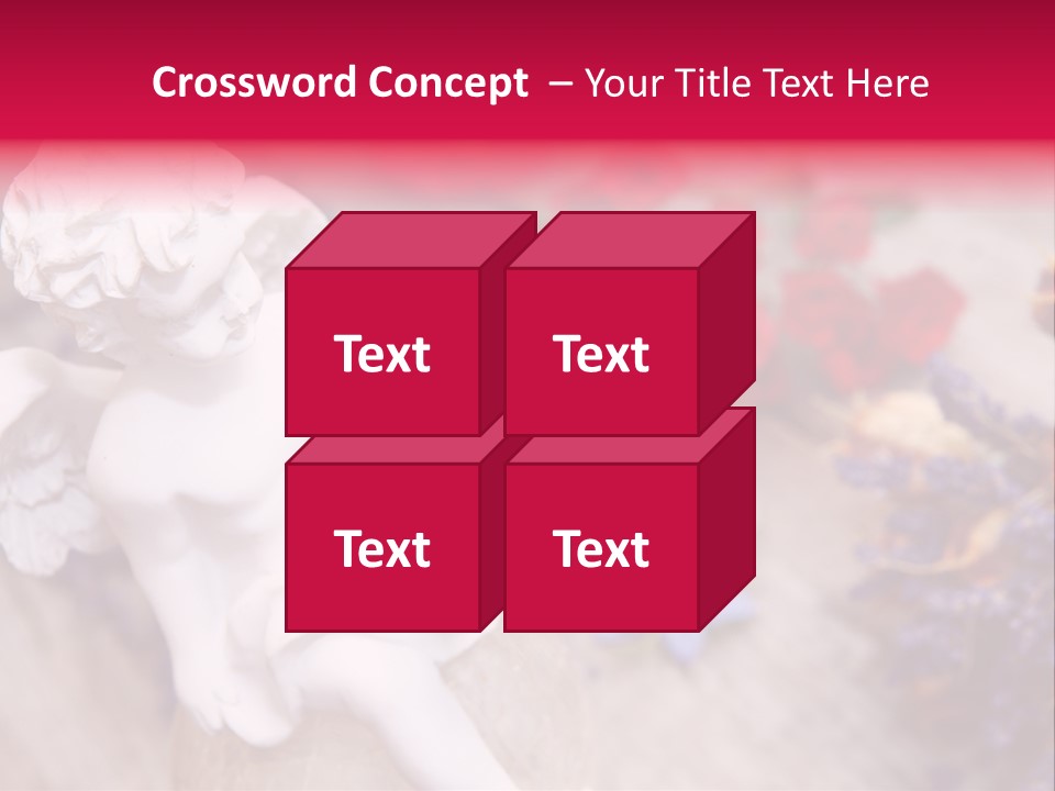 Wooden Board Red White PowerPoint Template