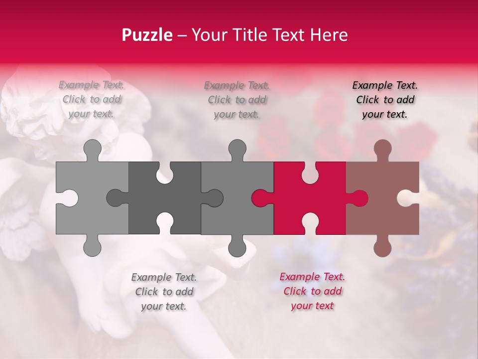 Wooden Board Red White PowerPoint Template