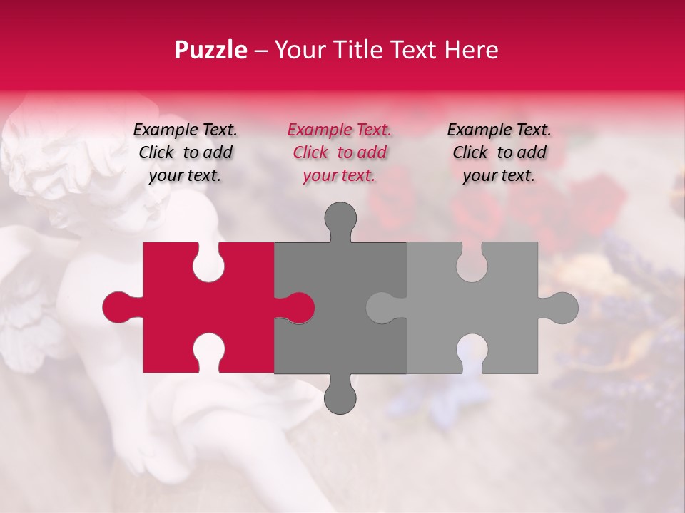 Wooden Board Red White PowerPoint Template