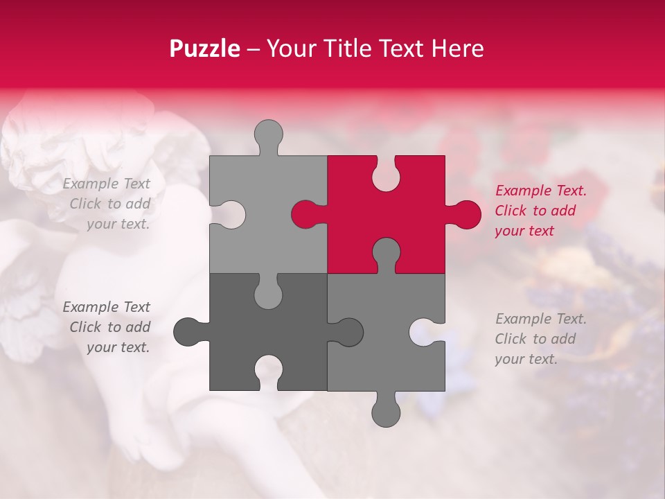 Wooden Board Red White PowerPoint Template