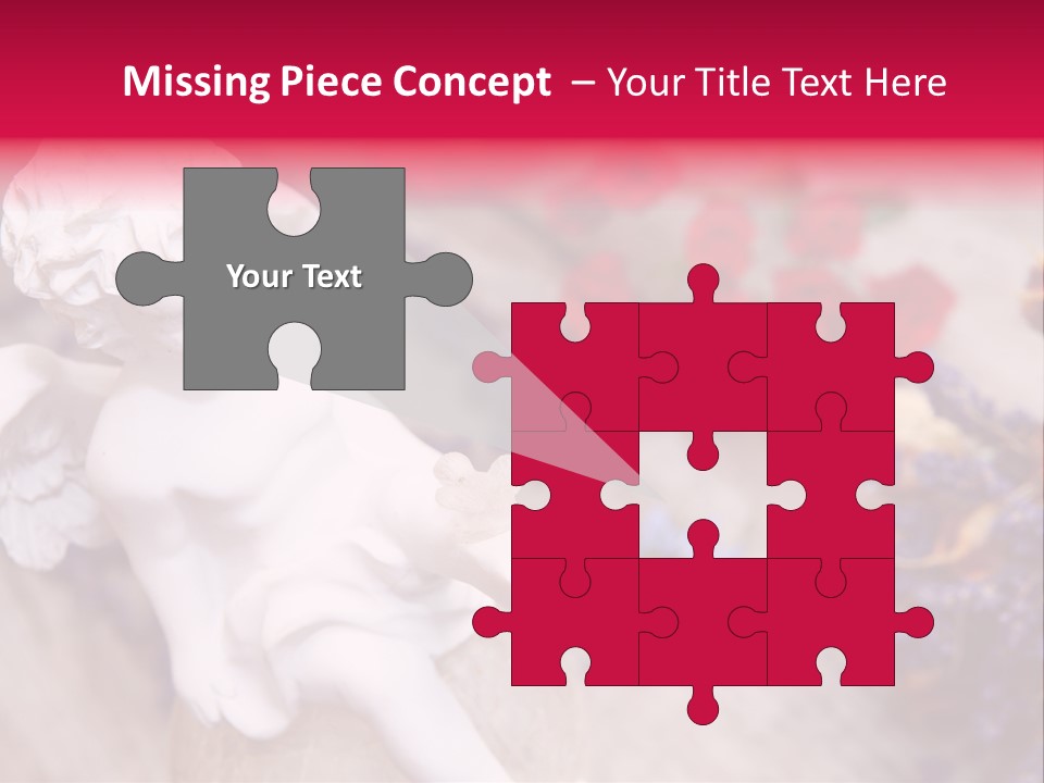 Wooden Board Red White PowerPoint Template