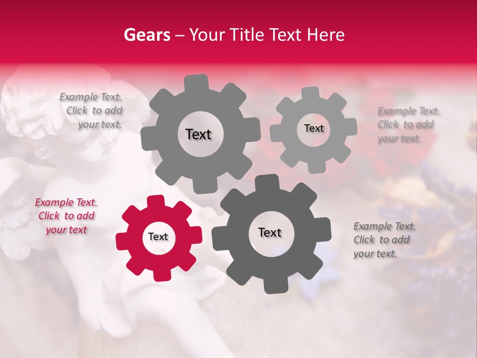 Wooden Board Red White PowerPoint Template