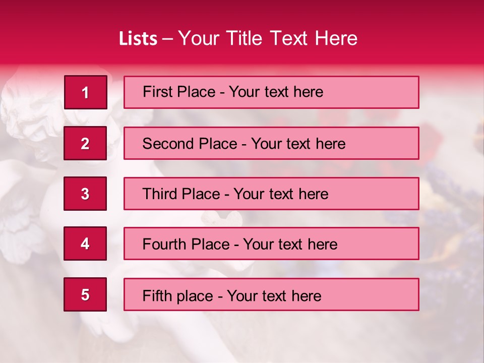 Wooden Board Red White PowerPoint Template
