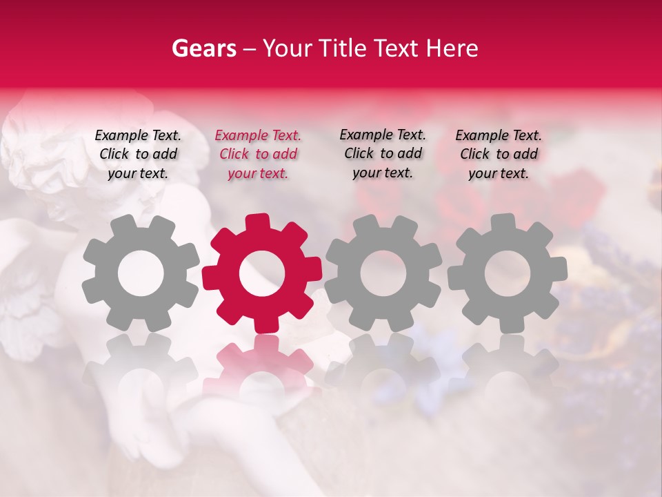 Wooden Board Red White PowerPoint Template