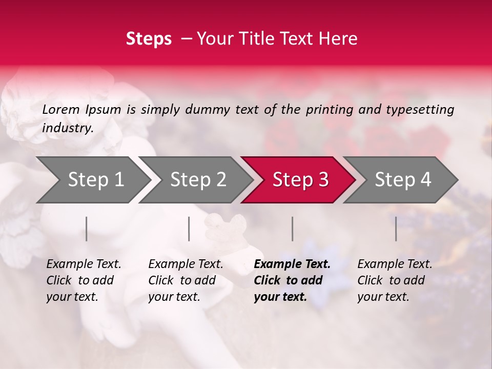 Wooden Board Red White PowerPoint Template