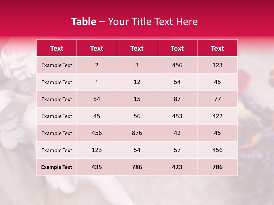 Wooden Board Red White PowerPoint Template