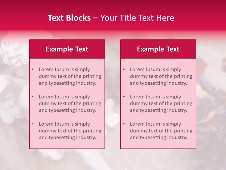 Wooden Board Red White PowerPoint Template