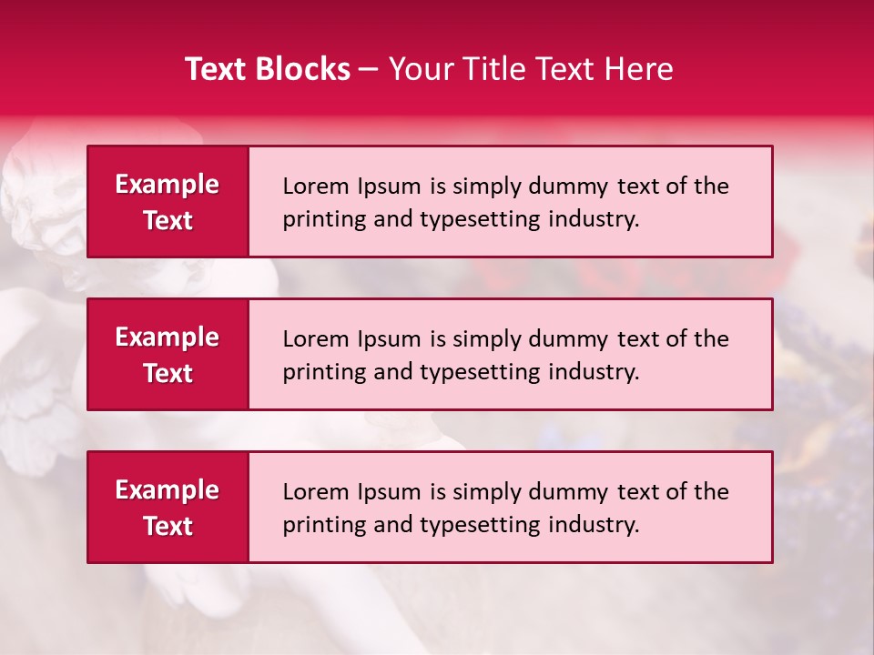 Wooden Board Red White PowerPoint Template