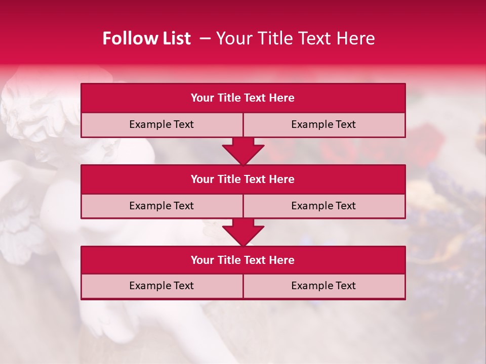 Wooden Board Red White PowerPoint Template