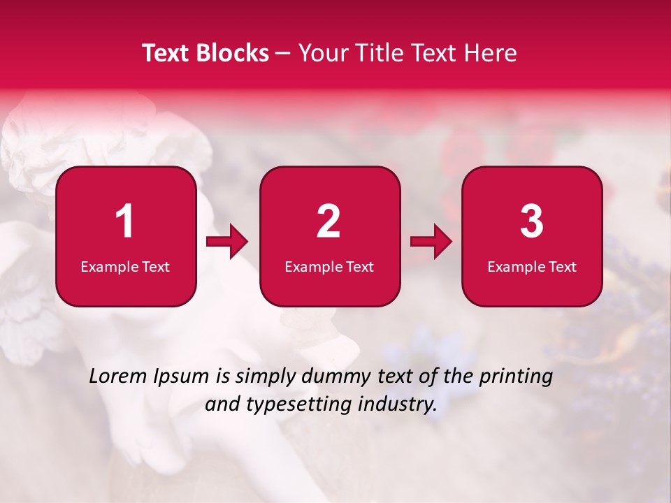 Wooden Board Red White PowerPoint Template