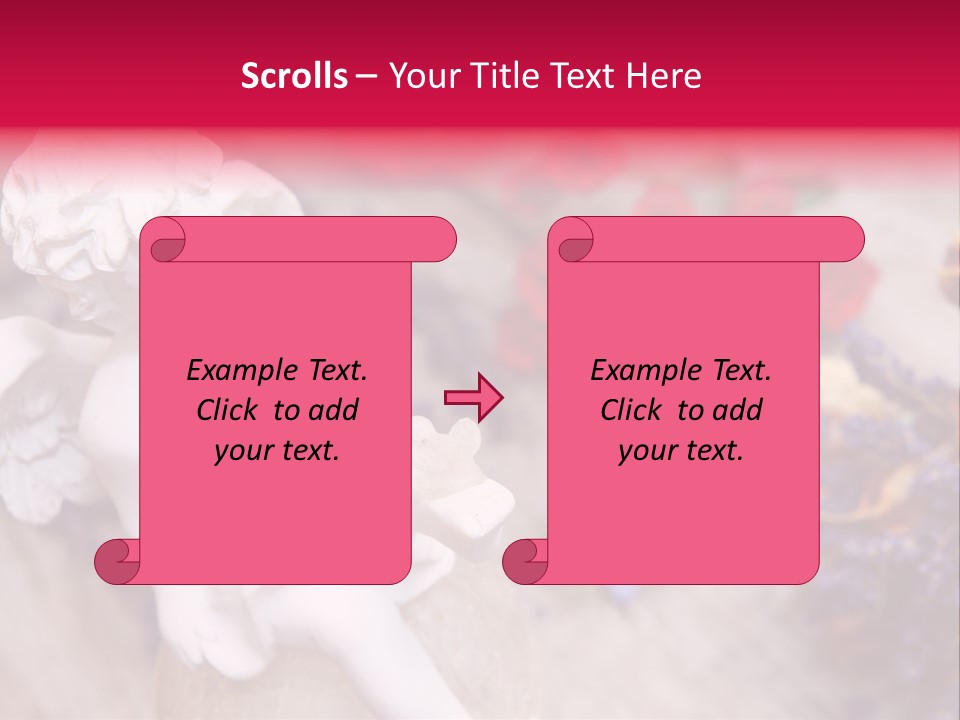 Wooden Board Red White PowerPoint Template