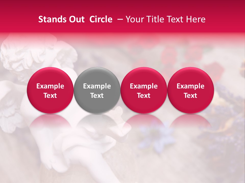 Wooden Board Red White PowerPoint Template