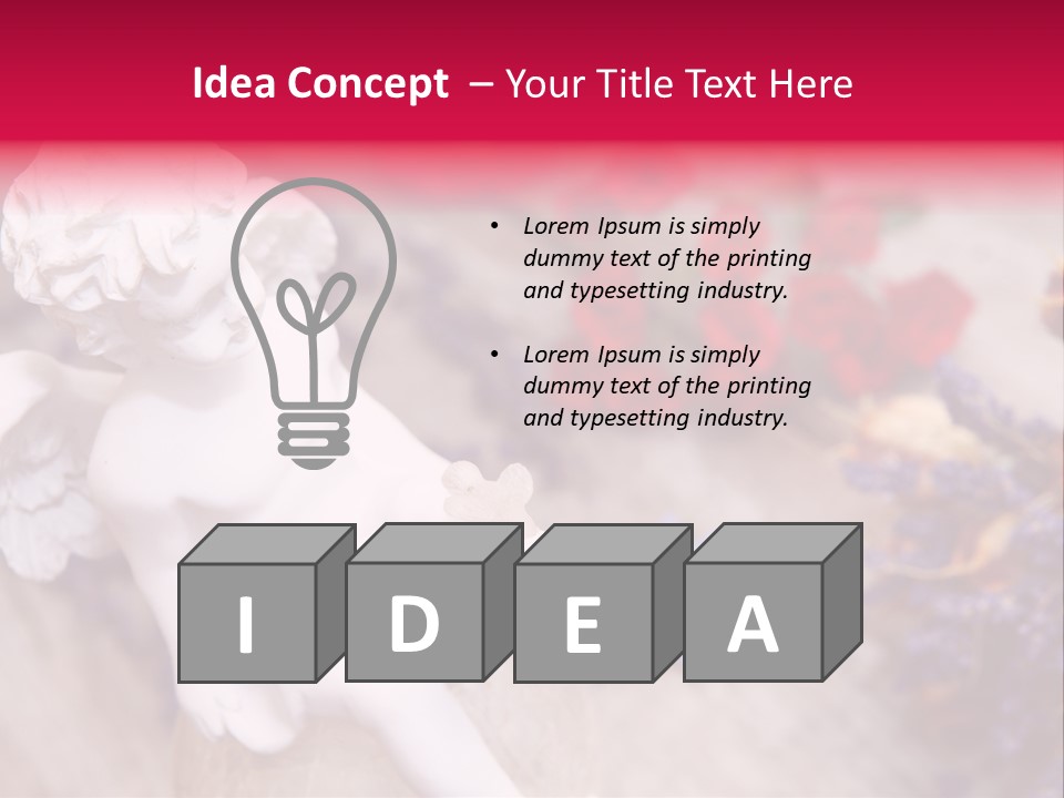 Wooden Board Red White PowerPoint Template