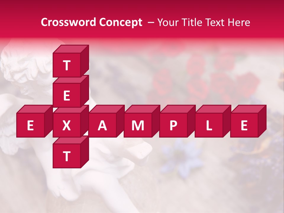 Wooden Board Red White PowerPoint Template