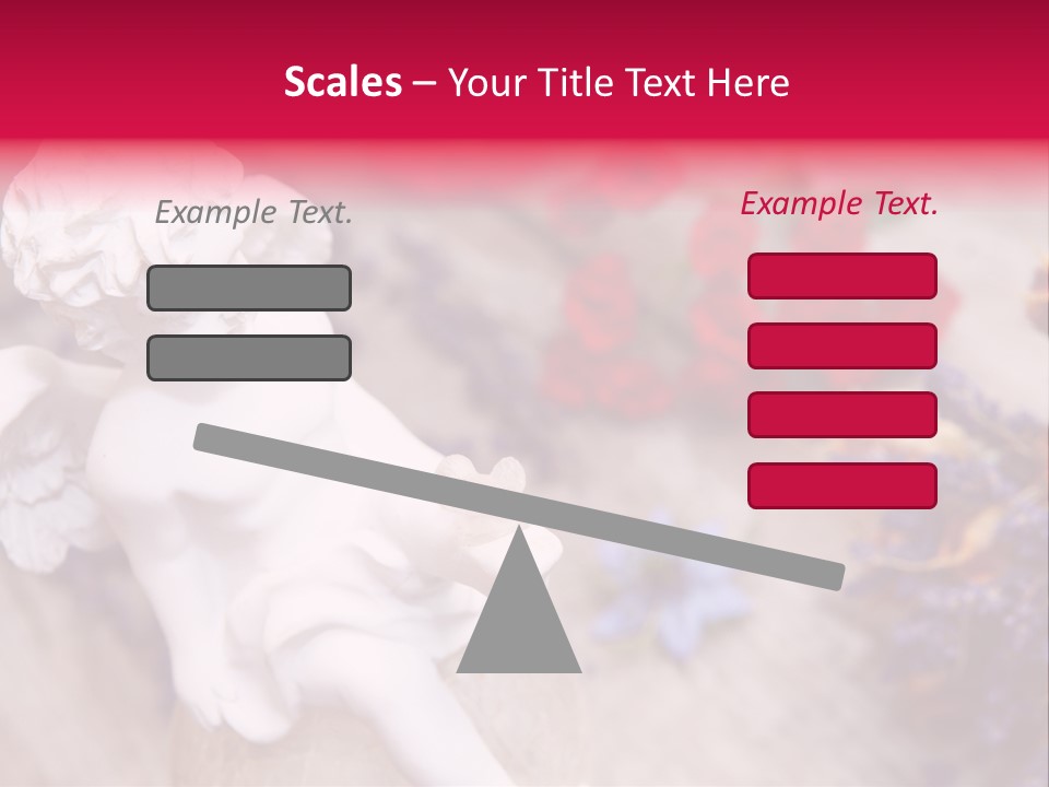 Wooden Board Red White PowerPoint Template