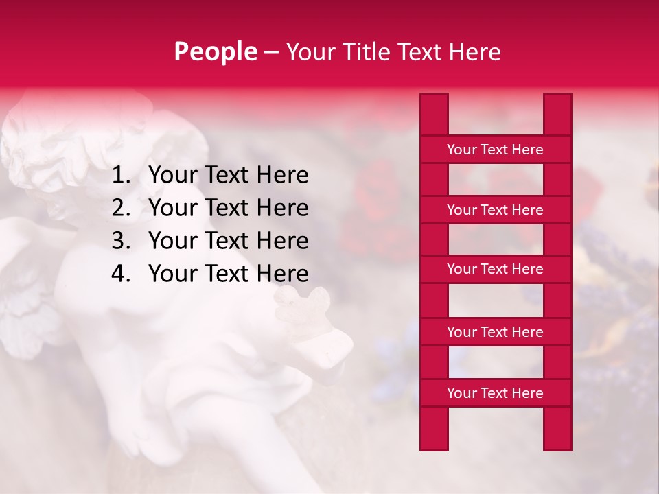 Wooden Board Red White PowerPoint Template