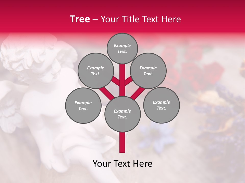 Wooden Board Red White PowerPoint Template