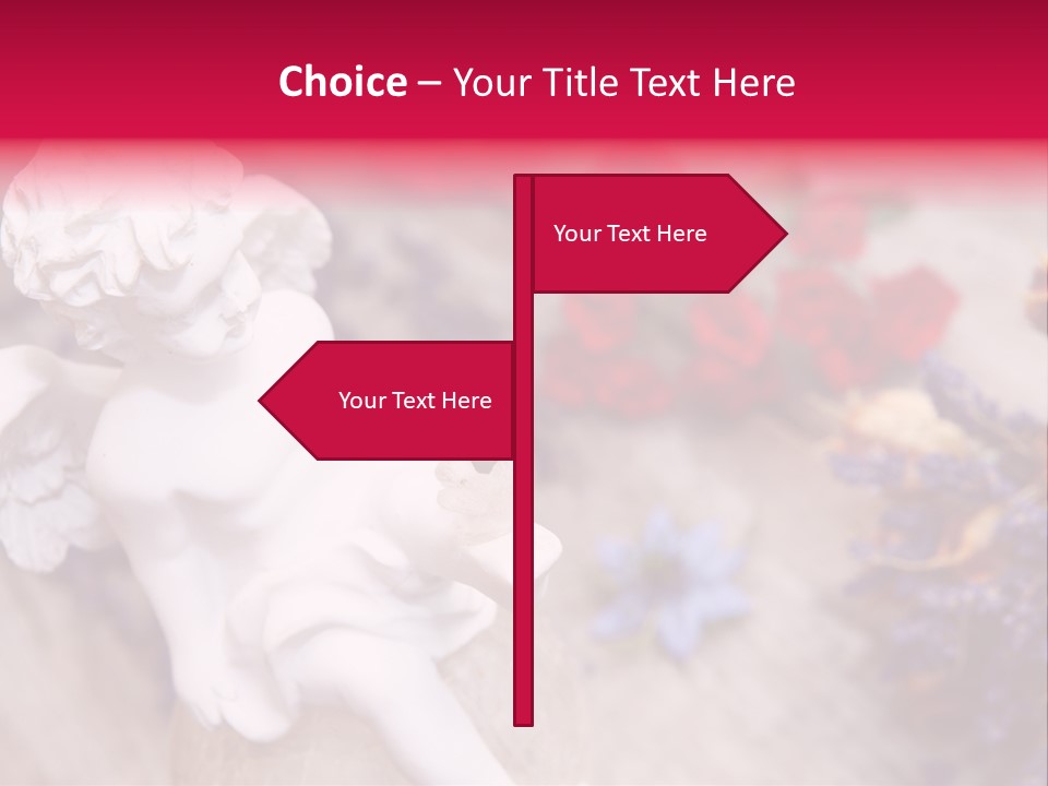 Wooden Board Red White PowerPoint Template