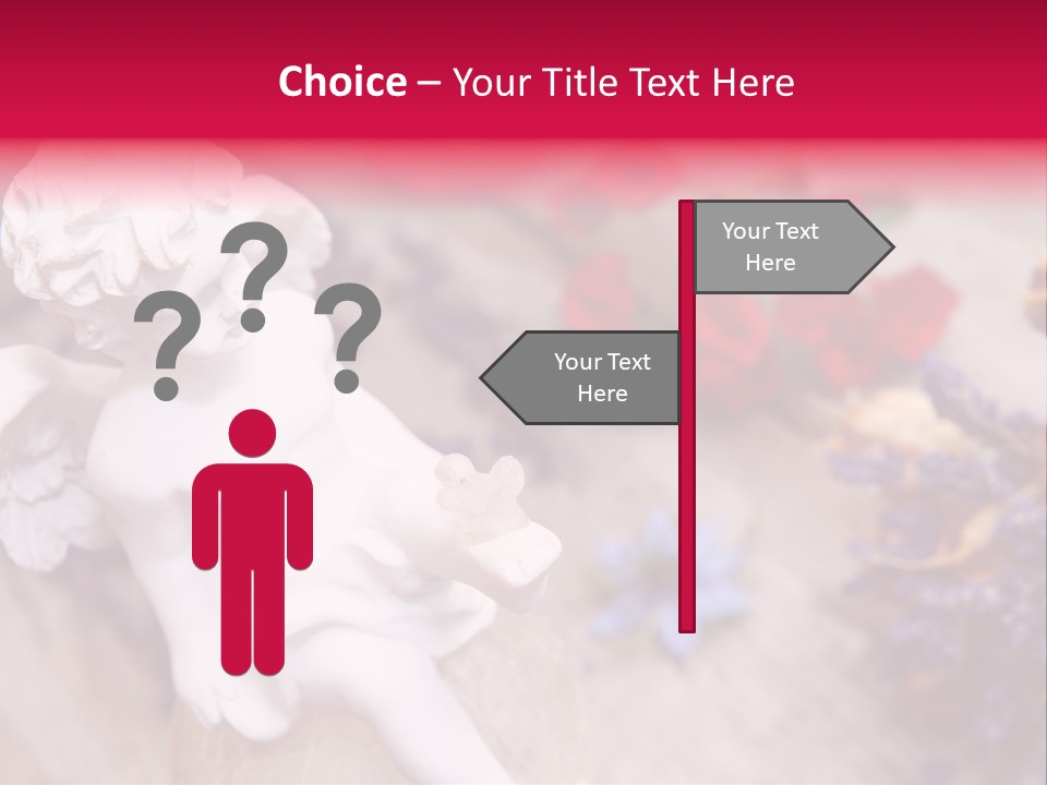 Wooden Board Red White PowerPoint Template