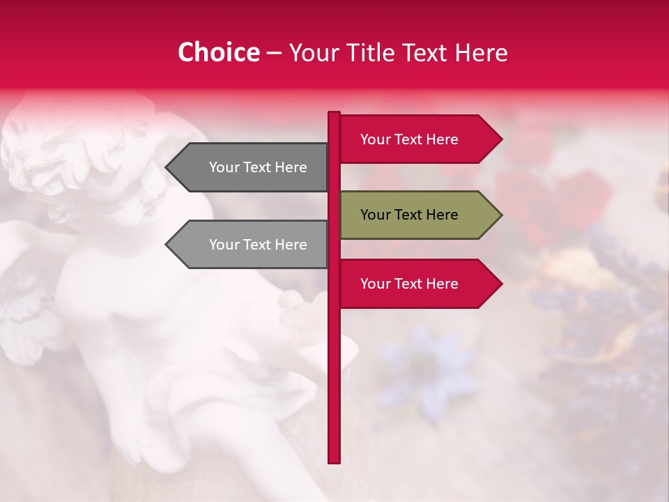 Wooden Board Red White PowerPoint Template