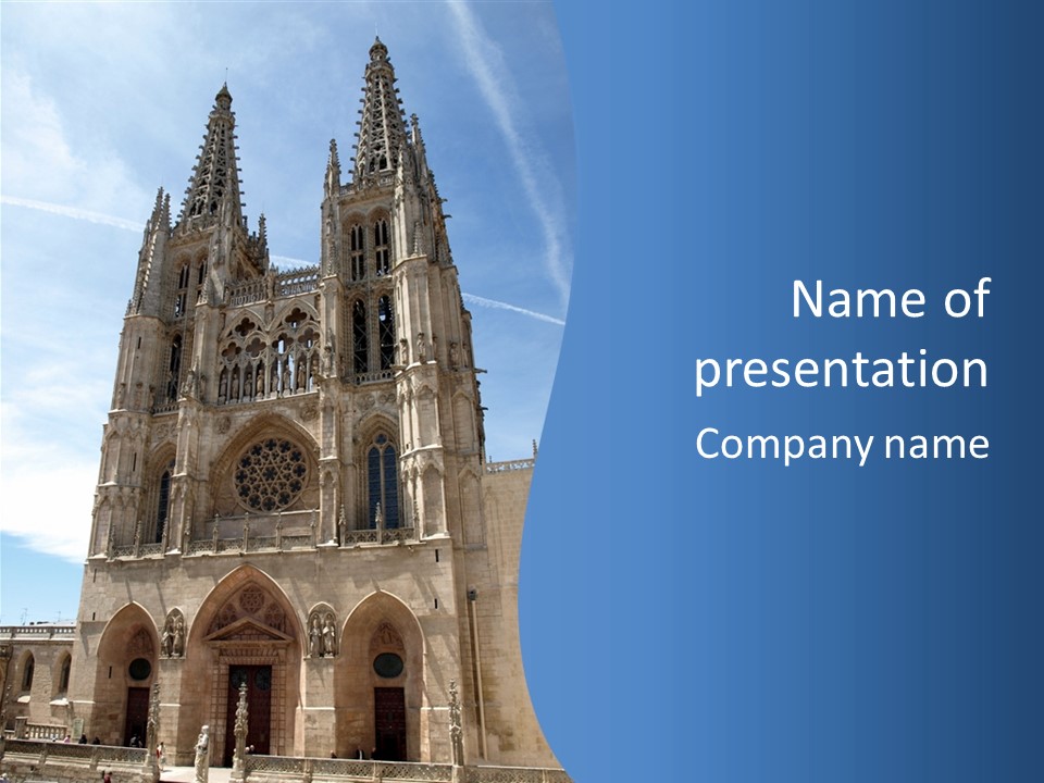 Stone Catholic Tower PowerPoint Template