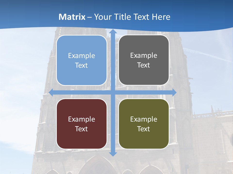 Stone Catholic Tower PowerPoint Template