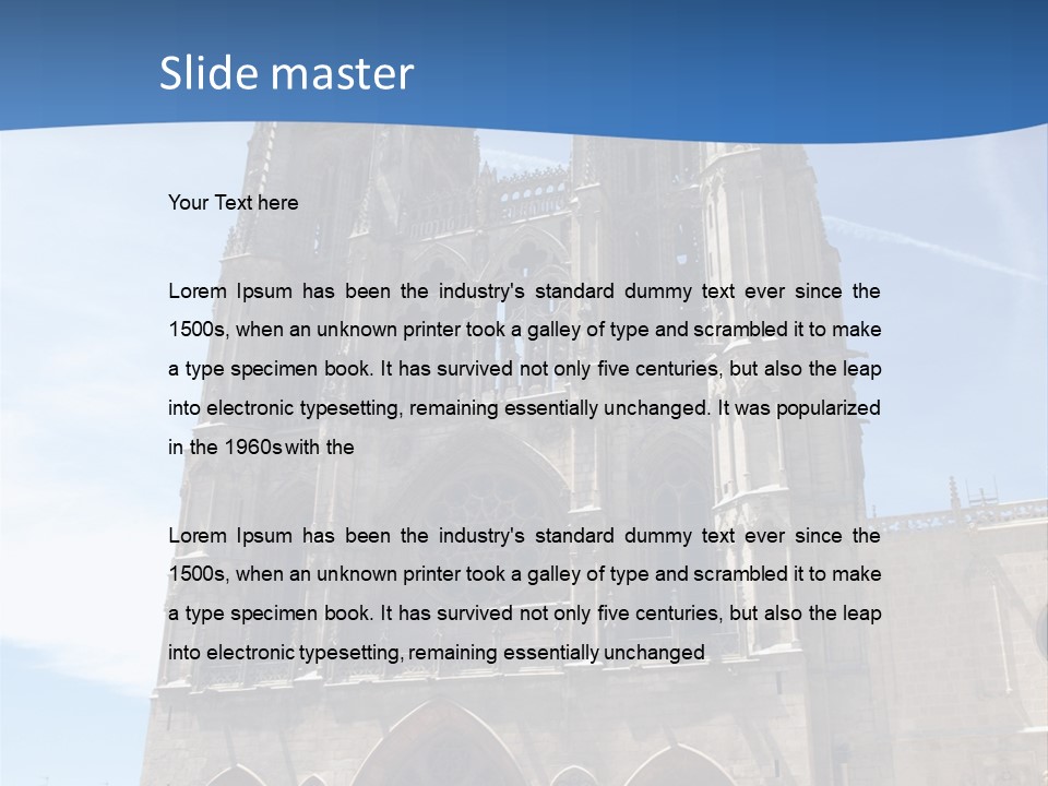 Stone Catholic Tower PowerPoint Template