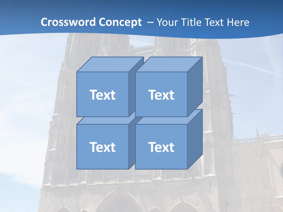 Stone Catholic Tower PowerPoint Template