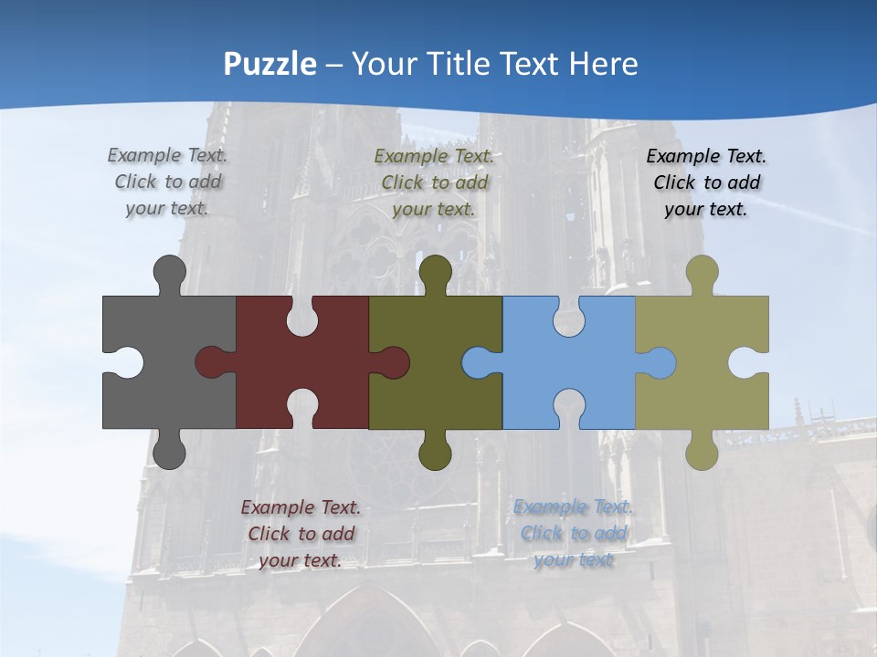 Stone Catholic Tower PowerPoint Template