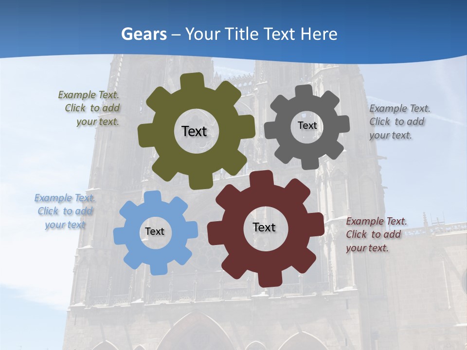 Stone Catholic Tower PowerPoint Template