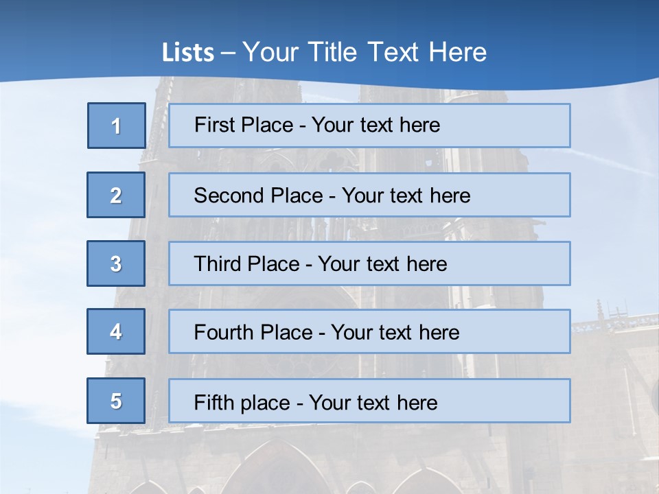 Stone Catholic Tower PowerPoint Template
