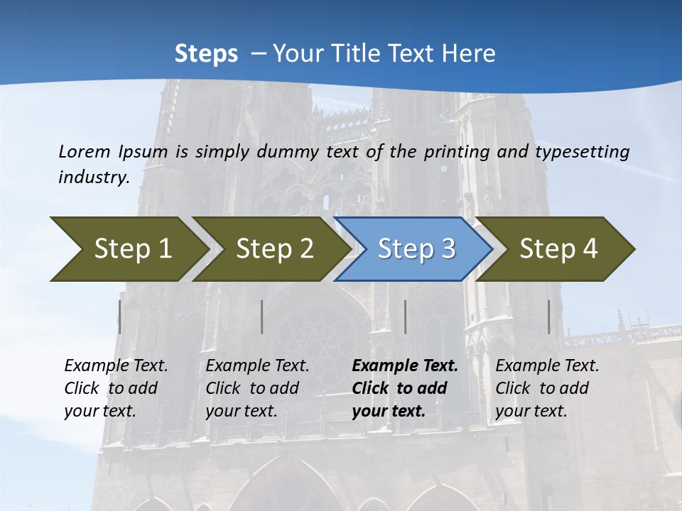 Stone Catholic Tower PowerPoint Template