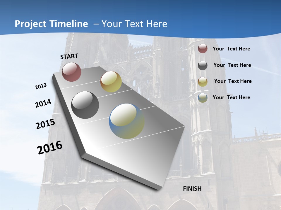 Stone Catholic Tower PowerPoint Template