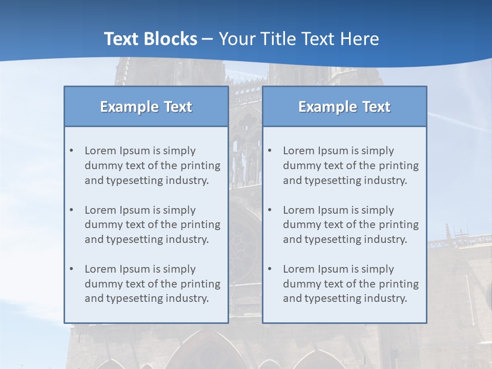 Stone Catholic Tower PowerPoint Template