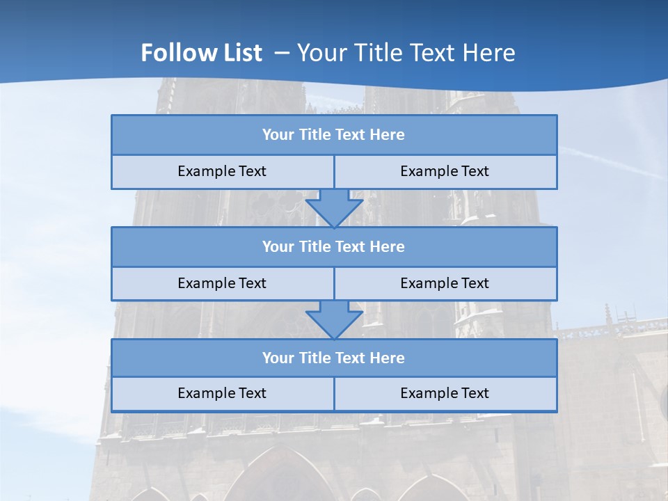 Stone Catholic Tower PowerPoint Template
