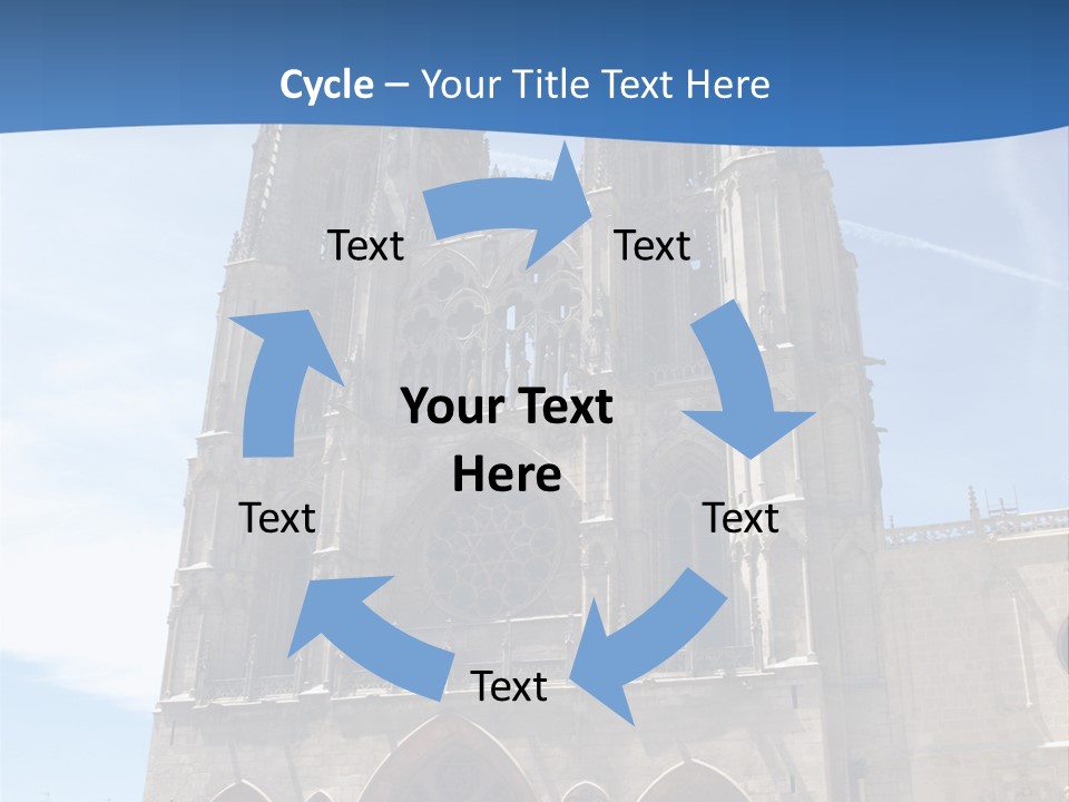 Stone Catholic Tower PowerPoint Template