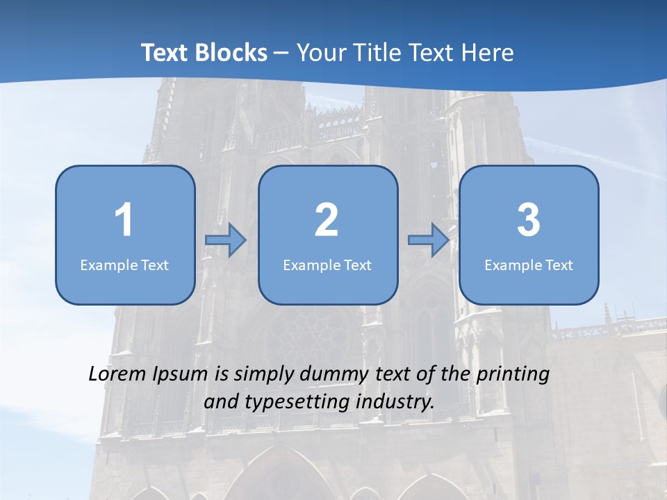 Stone Catholic Tower PowerPoint Template