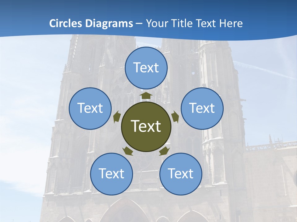 Stone Catholic Tower PowerPoint Template