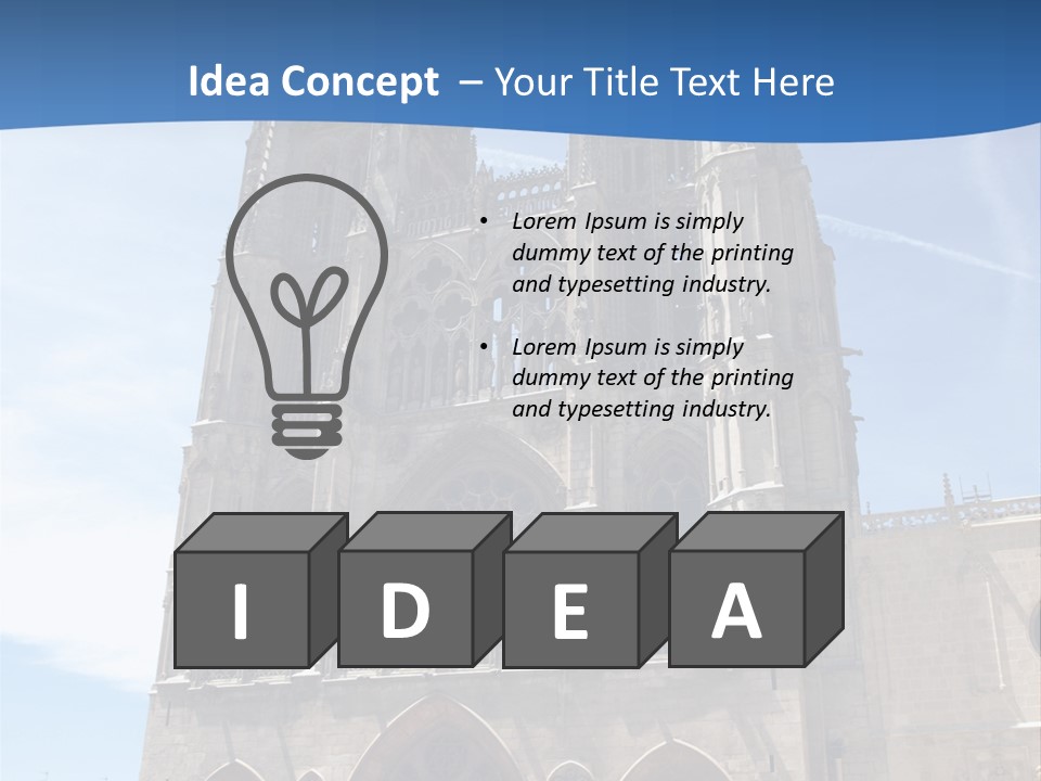 Stone Catholic Tower PowerPoint Template