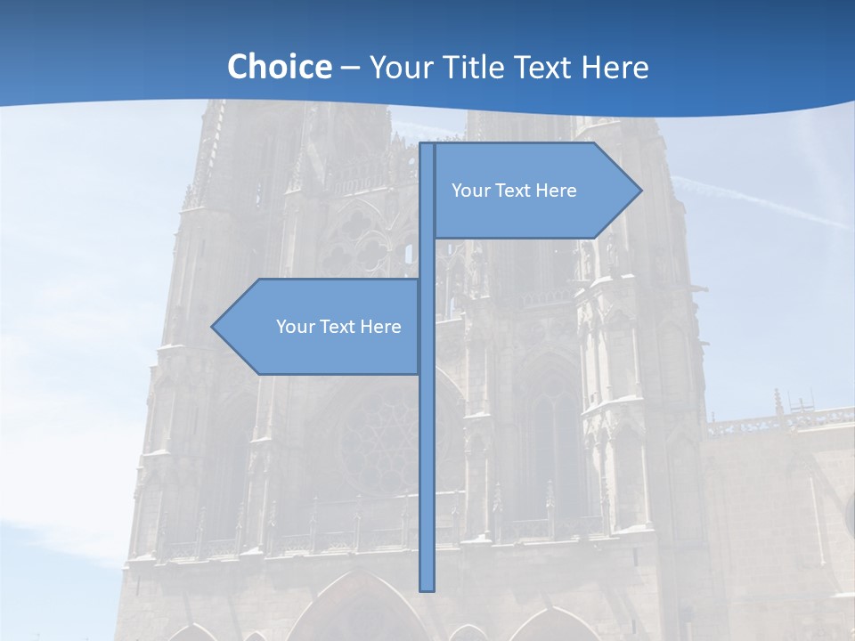 Stone Catholic Tower PowerPoint Template