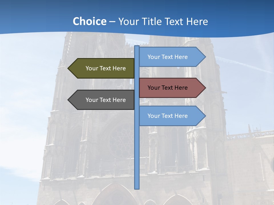 Stone Catholic Tower PowerPoint Template