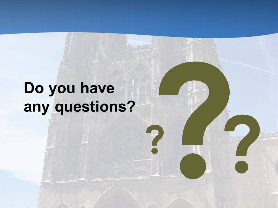 Stone Catholic Tower PowerPoint Template