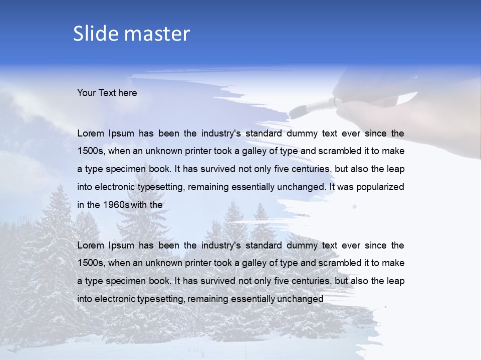 Holiday Frosty Copy Space PowerPoint Template